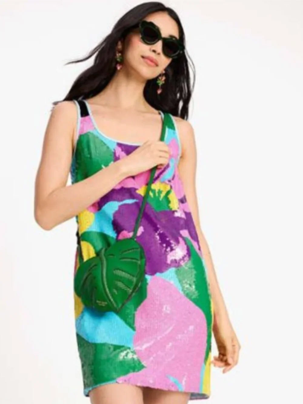 Kate Spade Orchid Bloom Sequin Dress - Size Large